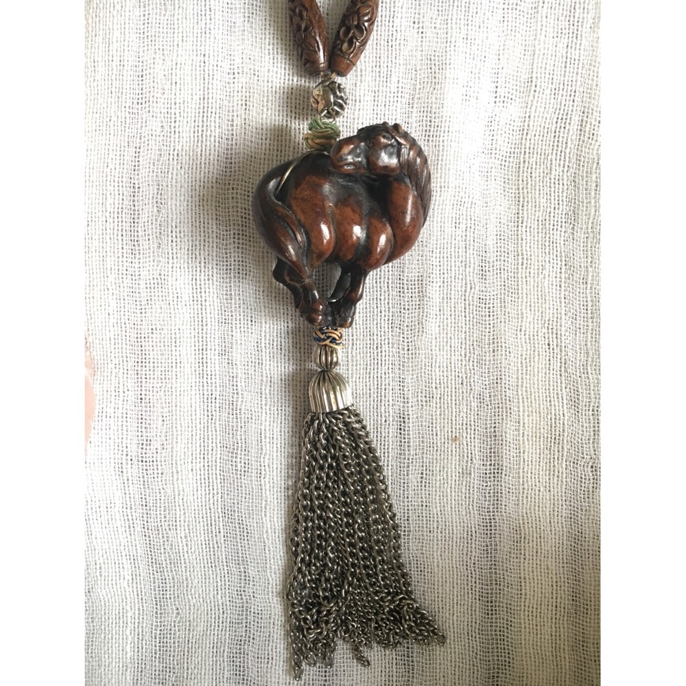 Horse Netsuke Necklace